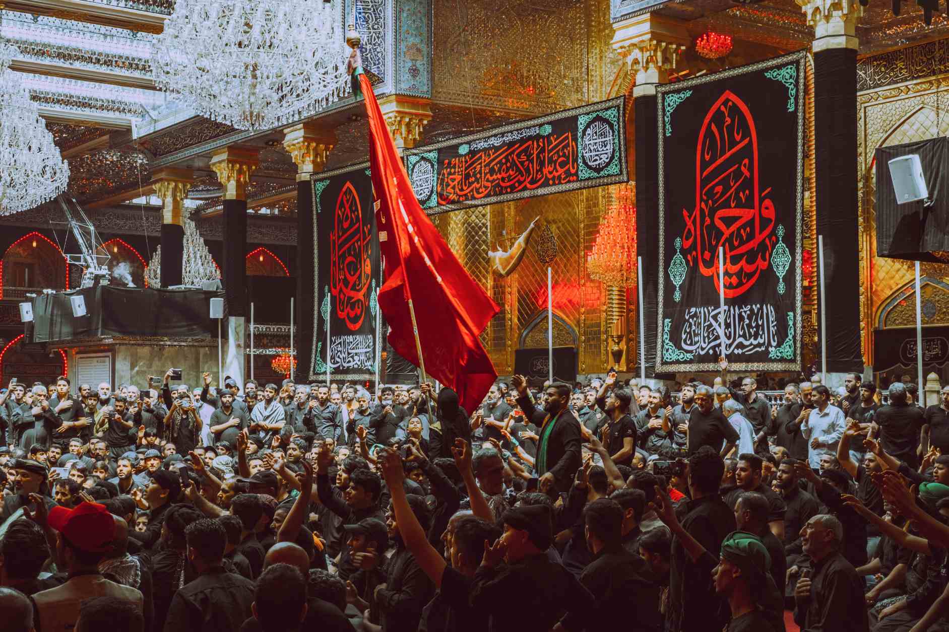 Illustration of Imam Husayn's legacy in Karbala, showing courage, sacrifice, and spiritual devotion